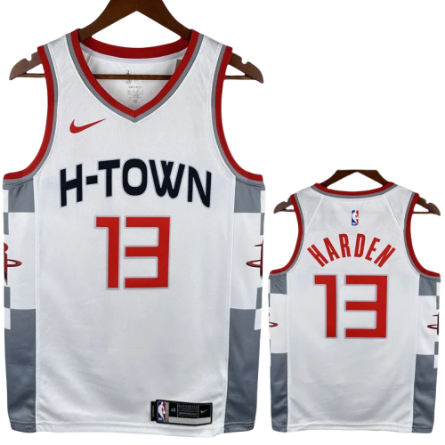 2019-20 ROCKETS HARDEN #13 White City Edition Top Quality Hot Pressing NBA Jersey