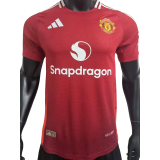 24-25 Man Utd Home 1:1 Player Version Soccer Jersey