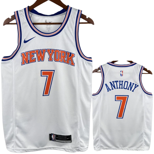 2018-19 KNICKS ANTHONY #7 White Top Quality Hot Pressing NBA Jersey