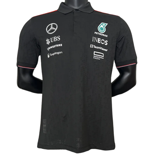 2024 F1 Mercedes Black Polo Racing Suit