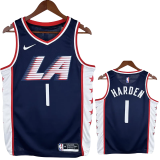 2018-19 Clippers WESTBROOK #0 Dark Blue City Edition Top Quality Hot Pressing NBA Jersey