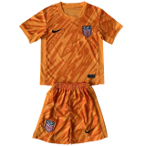24-25 USA Orange GoalKeeper Kids Soccer Jersey