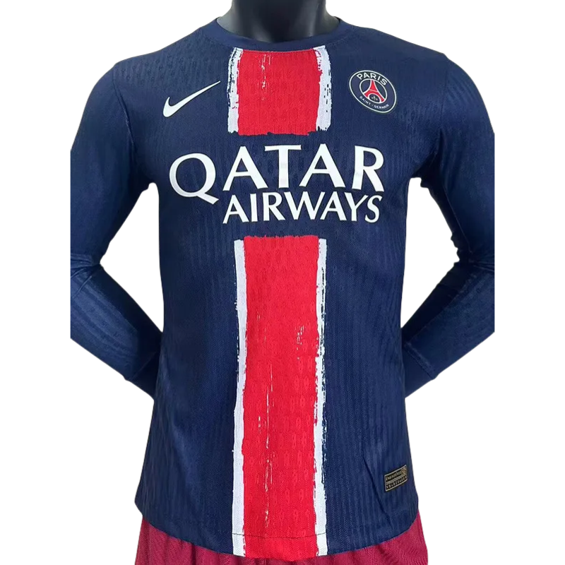 24-25 PSG Home Long Sleeve Player Version Soccer Jersey