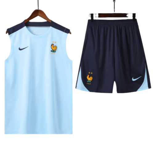 24-25 France Light Blue Tank top and shorts suit