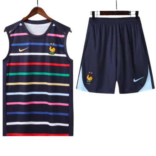 24-25 France Black Tank top and shorts suit