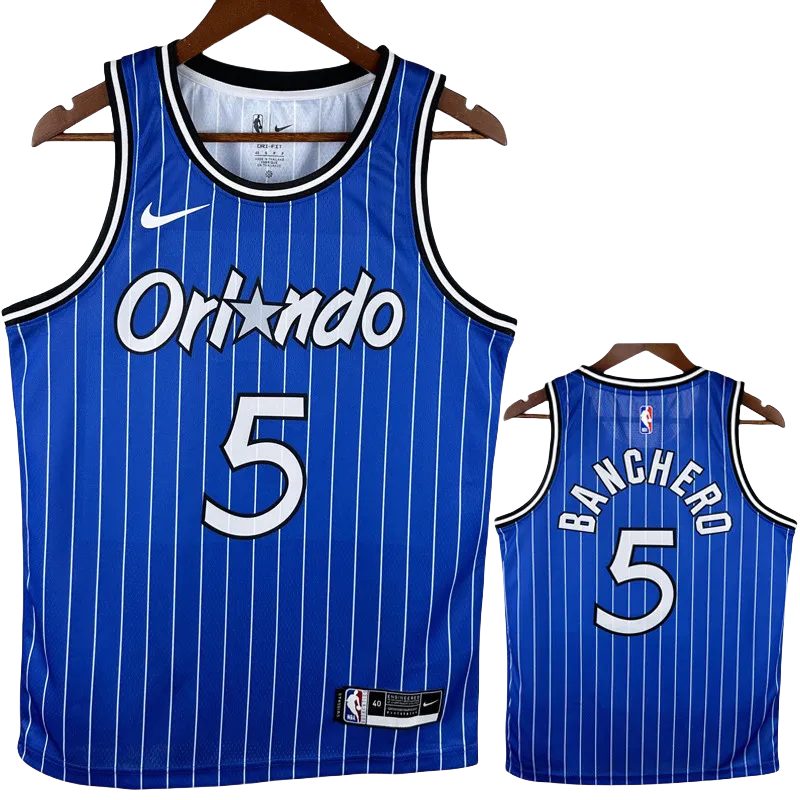 2018-2019 Magic BANCHERO #5 Blue Retro Top Quality Hot Pressing NBA Jersey