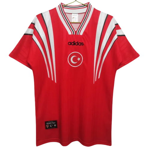 1996 Turkey Red Retro Soccer Jersey