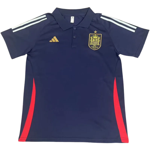 24-25 Spain Royal Blue Polo Short Sleeve