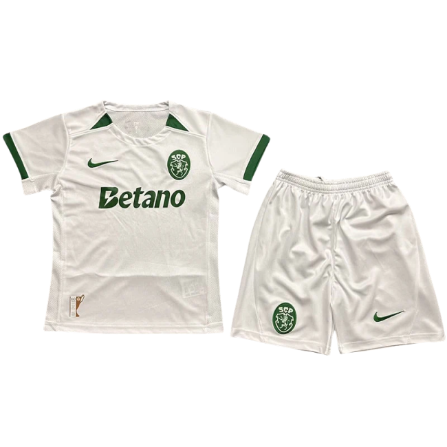 24-25 Sporting Lisbon Away Kids Soccer Jersey