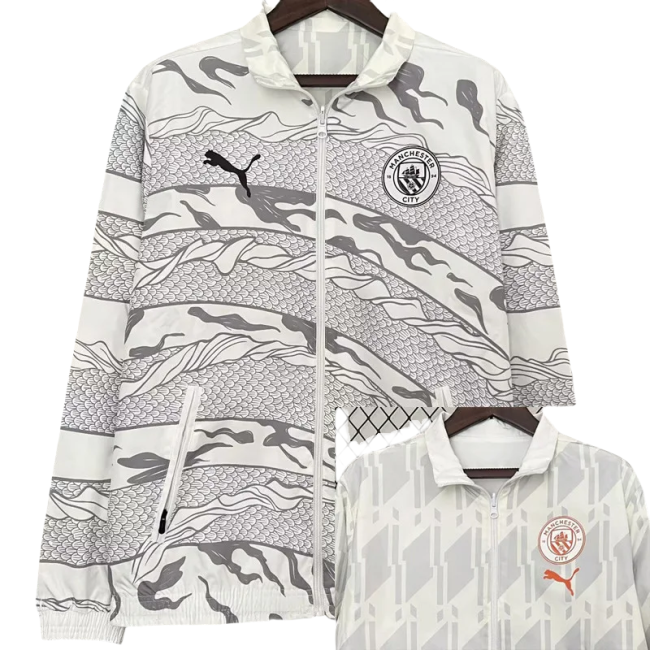 2024 Man City White Double Sided Windbreaker