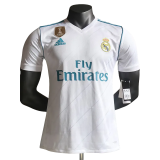 2017-2018 Real Madrid Home Player Version  Retro Soccer Jersey