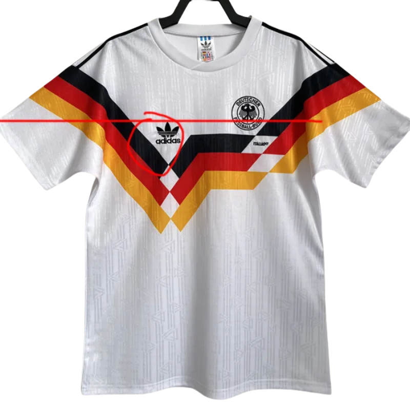 1990 Germany Home White Retro Soccer Jersey
