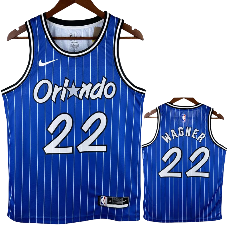 2018-2019 Magic WAGNER #22 Blue Retro Top Quality Hot Pressing NBA Jersey