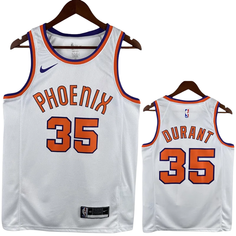 2017-2018 SUNS DURANT #35 White Retro Top Quality Hot Pressing NBA Jersey