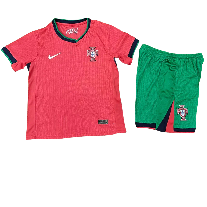 24-25 Portugal Home Kids Player Version Soccer Jersey
