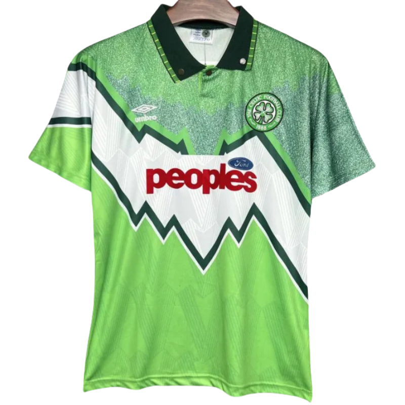 1991-1992 Celtic Away Green Retro Soccer Jersey