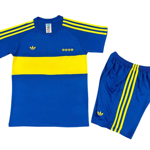 1981 Boca Home Kids Retro Soccer Jersey