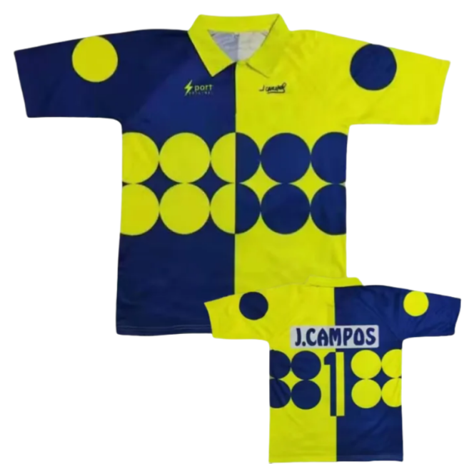 Mexico Yellow Blue Campos #1 Retro Soccer Jersey