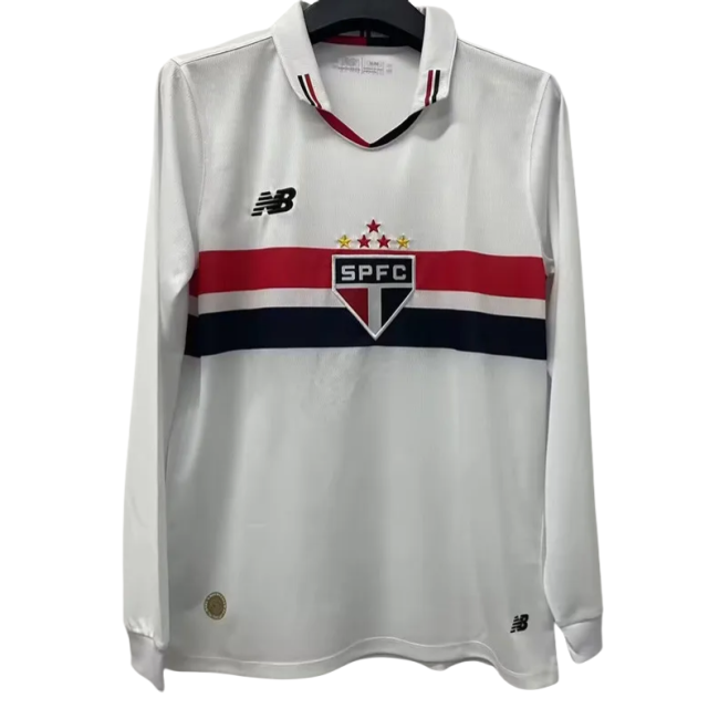 24-25 Sao Paulo Home Long Sleeve Soccer Jersey