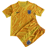 24-25 England Yellow GoalKeeper Kids Soccer Jersey