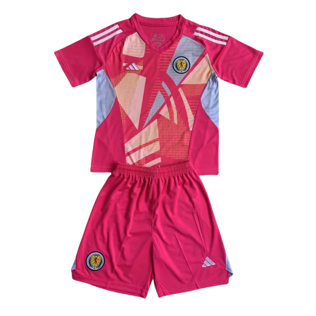 24-25 Scotland Pink GoalKeeper Kids Soccer Jersey