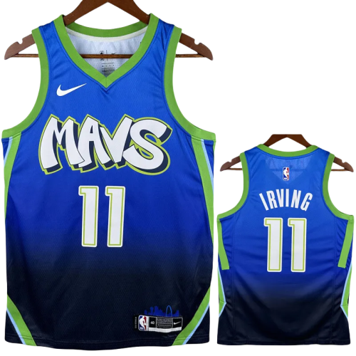 Dallas Mavericks IRVING #11 Blue Top Quality Hot Pressing NBA Jersey