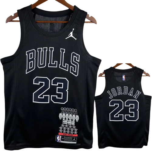 BULLS JORDAN #23 Black Glory Edition Top Quality Hot Pressing NBA Jersey