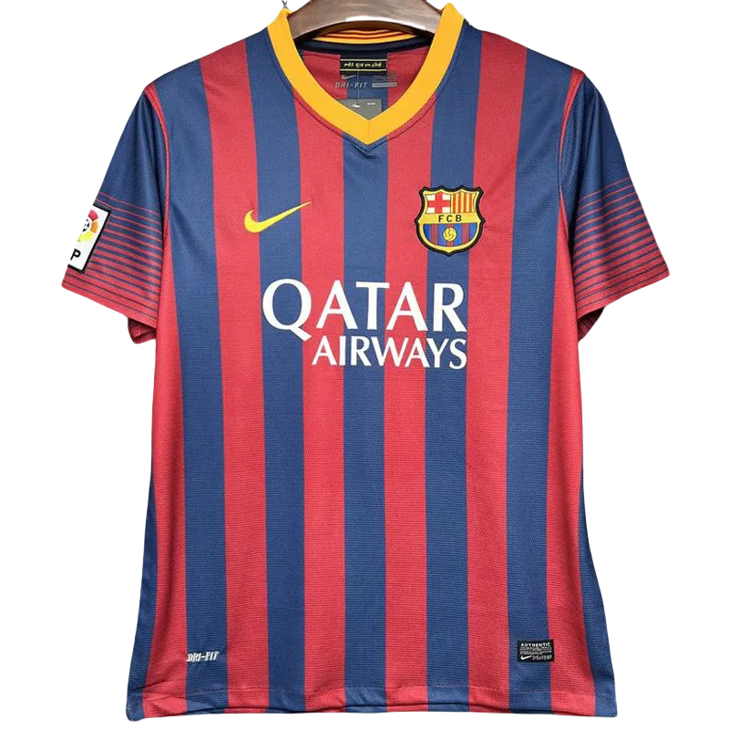 2013-2014 Mens  Barcelona Home Retro Soccer Jersey