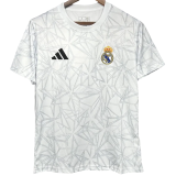24-25  Real Madrid  Grey White Training Shirts