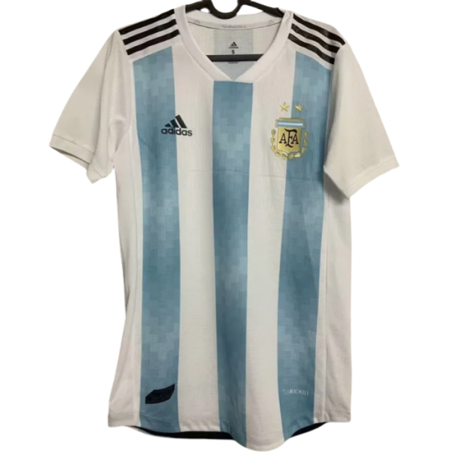 2018 Argentina Home Retro Player Version Soccer Jersey