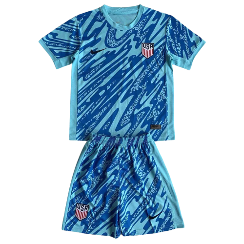 24-25 USA Blue GoalKeeper Kids Soccer Jersey