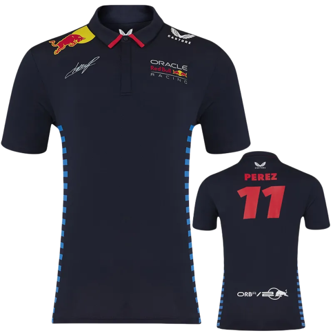 2024 F1 Red Bull #11 Polo Royal Blue Racing Suit
