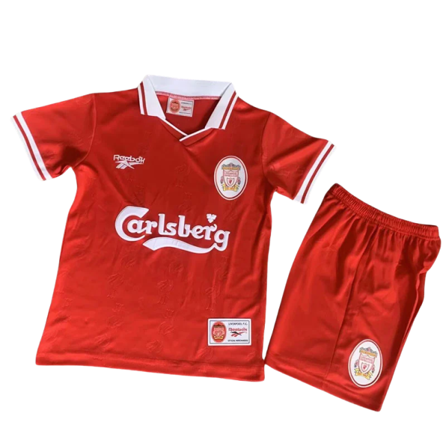 1996-1997 LIV Home Kids Retro Soccer Jersey