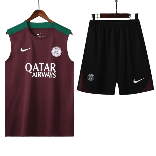 24-25 PSG Jujube Red Vest Short traning suit