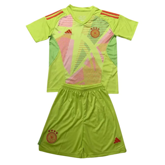 24-25 Germany Fluorescent Yellow GoalKeeper Kids Soccer Jersey