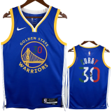 WARRIORS CURRY #30 Blue Top Quality Hot Pressing NBA Jersey