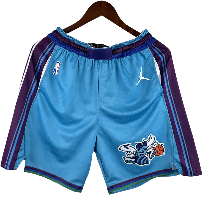 23-24 HORNETS Retro Blue Shorts Pants