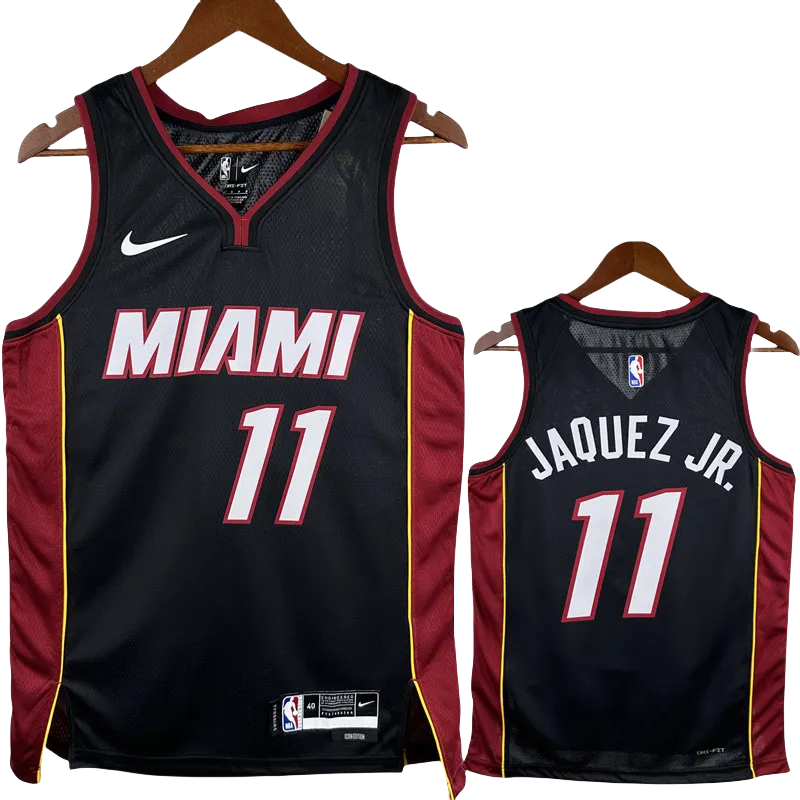22-23 HEAT JAQUEZ JR. #11 Black Top Quality Hot Pressing NBA Jersey