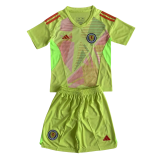 24-25 Scotland Fluorescent Yellow GoalKeeper Kids Soccer Jersey