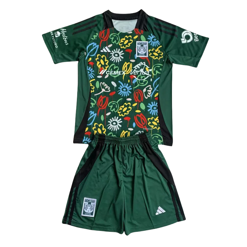 24-25 Tigres UANL Green Special Edition Kids Soccer Jersey