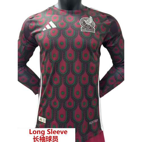 24-25 Mexico Home Long Sleeve Player Version Soccer Jersey