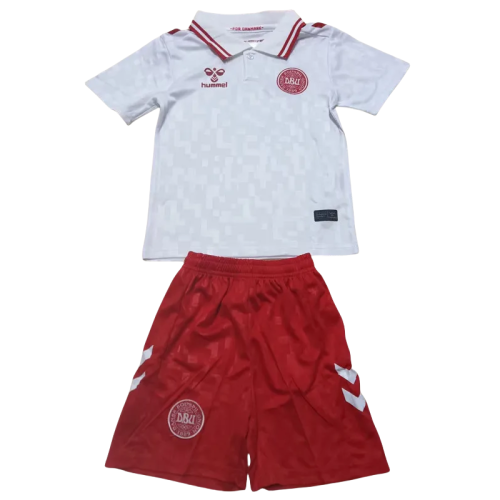 24-25 Denmark Away Kids Soccer Jersey