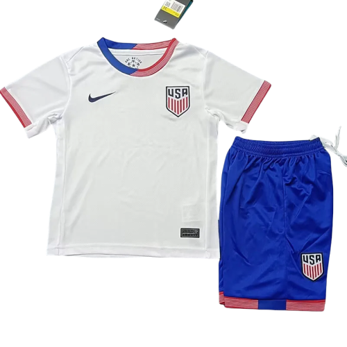 24-25 USA Home Kids Soccer Jersey
