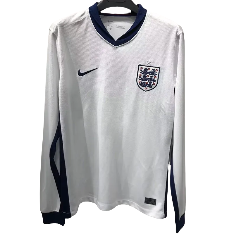 24-25 England Home Long Sleeve Soccer Jersey