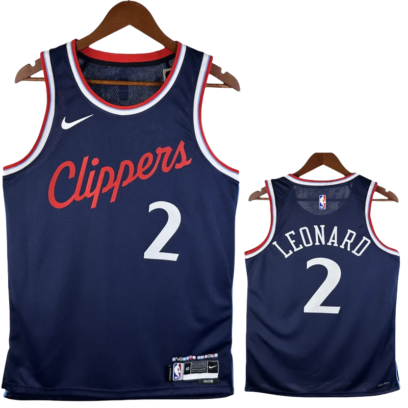 24-25 Clippers LEONARD #2 Navy Blue Away Top Quality Hot Pressing NBA Jersey