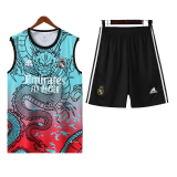 24-25 Real Madrid Green-Red Vest Short traning suit