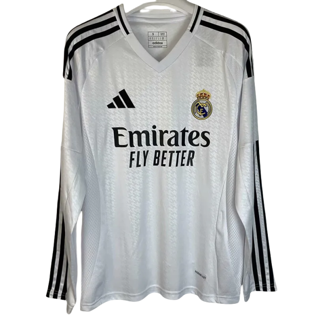 24-25 Real Madrid Home Long Sleeve Soccer Jersey