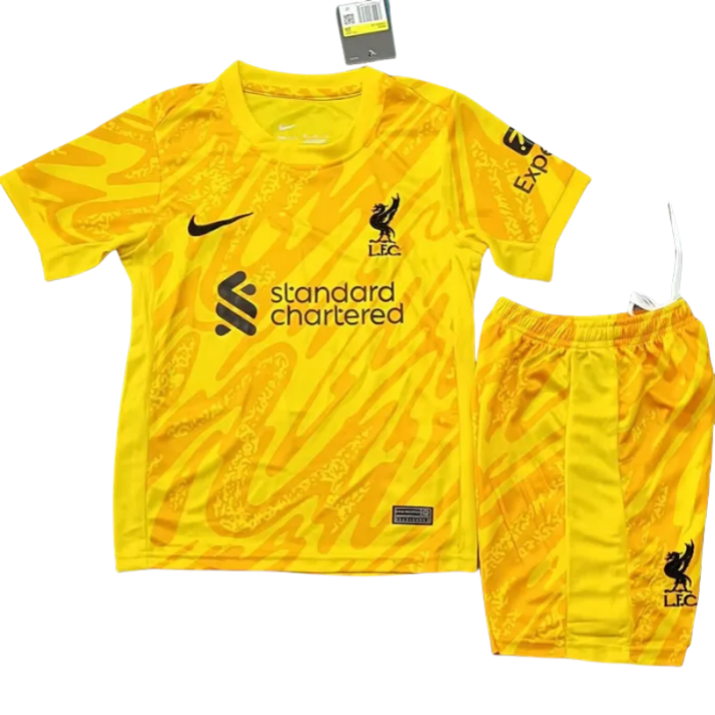 24-25 LIV Yellow GoalKeeper Kids Soccer Jersey