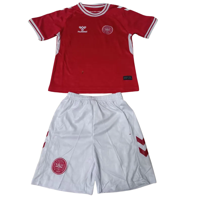 24-25 Denmark Home Kids Soccer Jersey