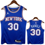21-22 KNICKS RANDLE #30 Blue Top Quality Hot Pressing NBA Jersey (Trapeze Edition)
